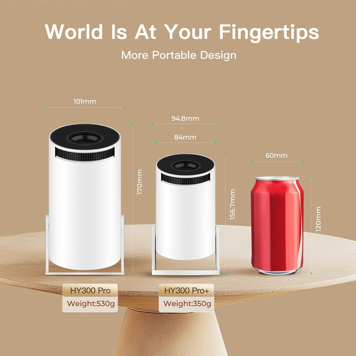 [Built-In Apps & 2025 Upgraded] Mini Projector with Wi-Fi 6 & Bluetooth 5.4, 1080P 4K Support Full HD, Auto Keystone 360° Portable Home Cinema Smart Projector for Ios/Android X1