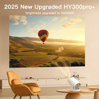 [Built-In Apps & 2025 Upgraded] Mini Projector with Wi-Fi 6 & Bluetooth 5.4, 1080P 4K Support Full HD, Auto Keystone 360° Portable Home Cinema Smart Projector for Ios/Android X1