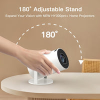 [Built-In Apps & 2025 Upgraded] Mini Projector with Wi-Fi 6 & Bluetooth 5.4, 1080P 4K Support Full HD, Auto Keystone 360° Portable Home Cinema Smart Projector for Ios/Android X1