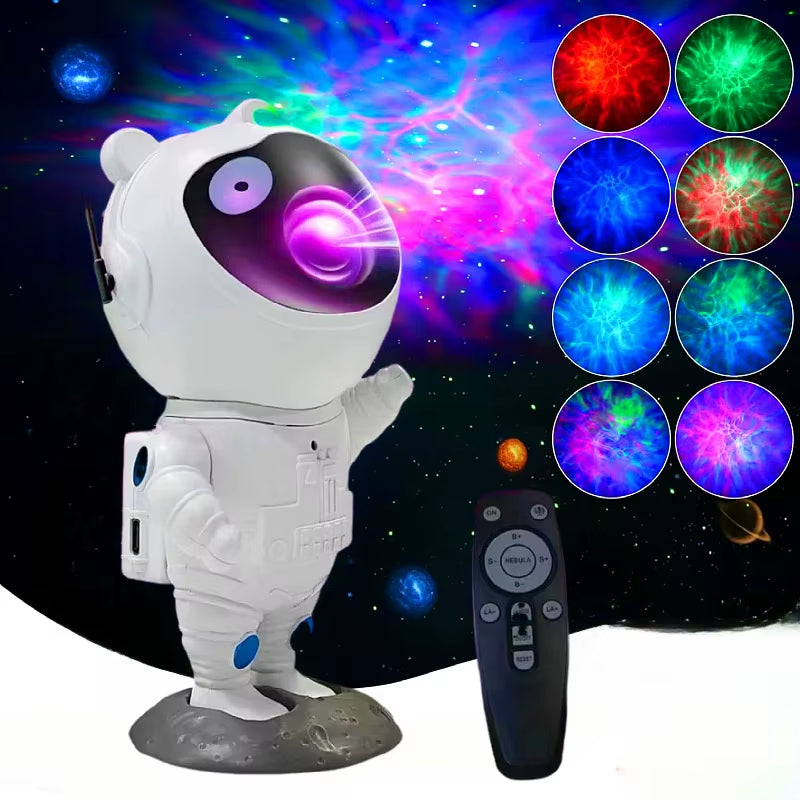 For Character Night Light with Nebula Starry Projection Remote Control USB Powered Color-Changing LED for Kids