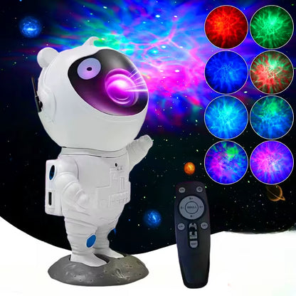 For Character Night Light with Nebula Starry Projection Remote Control USB Powered Color-Changing LED for Kids